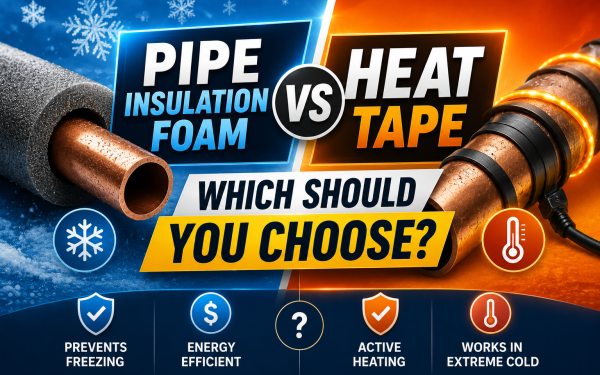 Pipe Insulation Foam vs Heat Tape (2026) — Which Should You Choose?