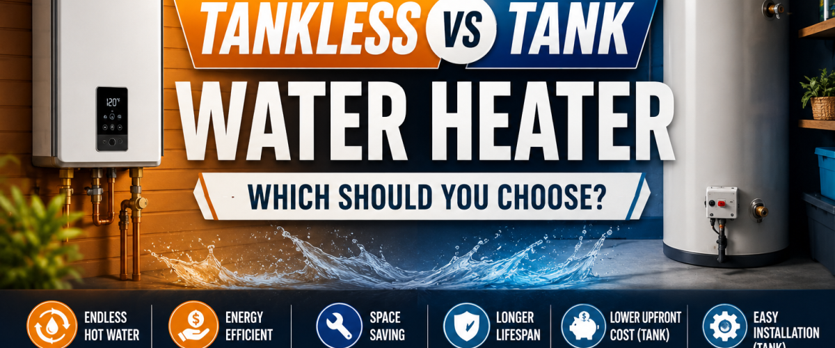 Tankless vs Tank Water Heater (2026) — Which Should You Choose?
