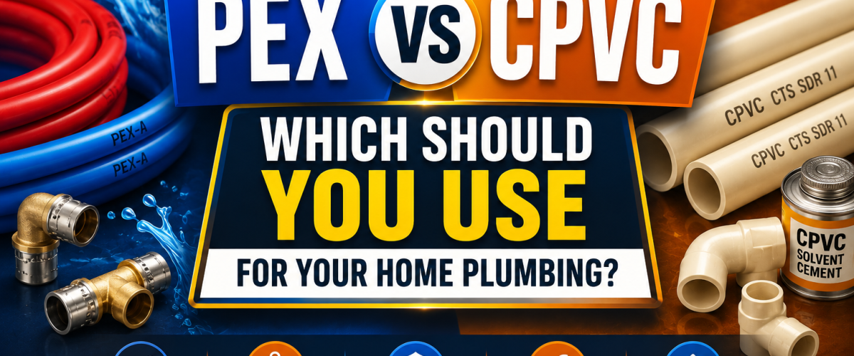 PEX vs CPVC Pipe (2026) — Which Should You Use for Your Home Plumbing?