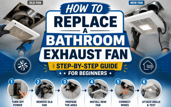 How to Replace a Bathroom Exhaust Fan (2026) — Step-by-Step Guide for Beginners