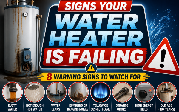 Signs Your Water Heater Is Failing (2026) — 8 Warning Signs to Watch For