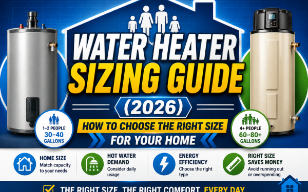 Water Heater Sizing Guide (2026) — How to Choose the Right Size for Your Home