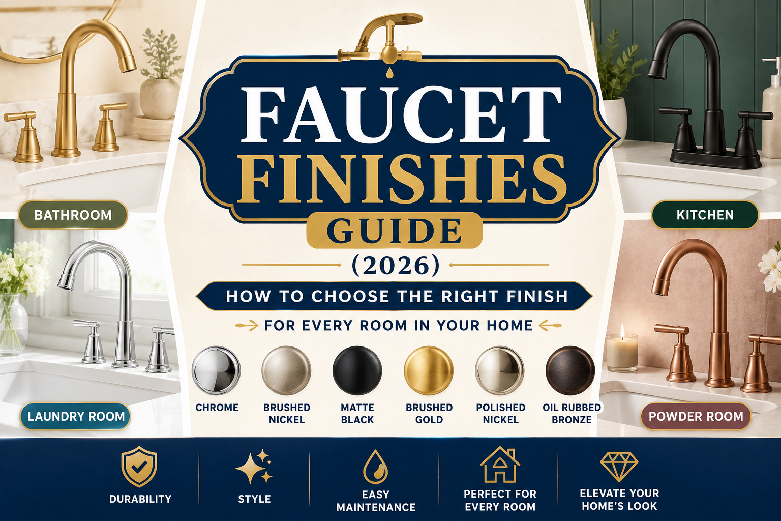 Faucet Finishes Guide (2026) — How to Choose the Right Finish for Every ...