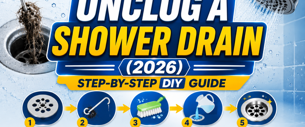 How to Unclog a Shower Drain (2026) — Step-by-Step DIY Guide