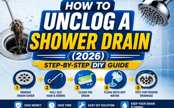 How to Unclog a Shower Drain (2026) — Step-by-Step DIY Guide