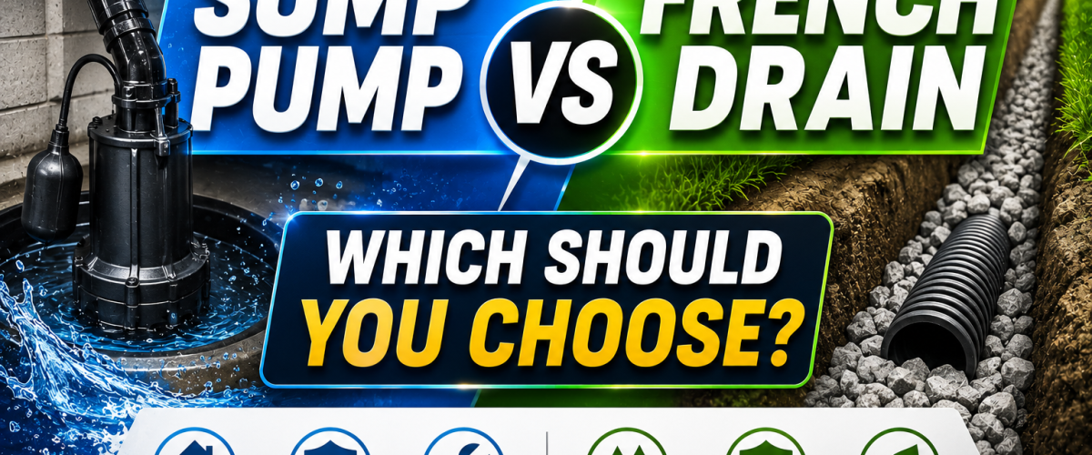 Sump Pump vs French Drain (2026) — Which Should You Choose?