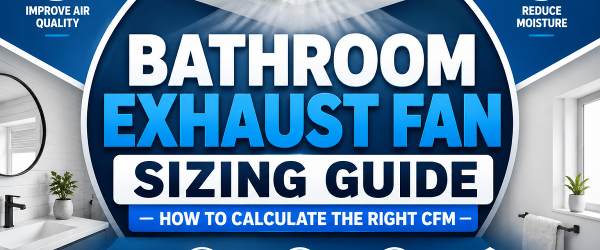Bathroom Exhaust Fan Sizing Guide (2026) — How to Calculate the Right CFM