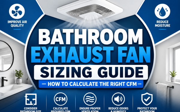 Bathroom Exhaust Fan Sizing Guide (2026) — How to Calculate the Right CFM