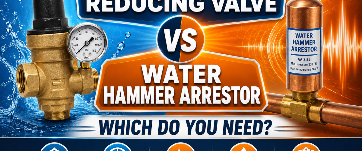 Pressure Reducing Valve vs Water Hammer Arrestor (2026) — Which Do You Need?
