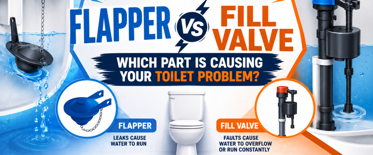 Toilet Flapper vs Fill Valve (2026) — Which Part Is Causing Your Toilet Problem?