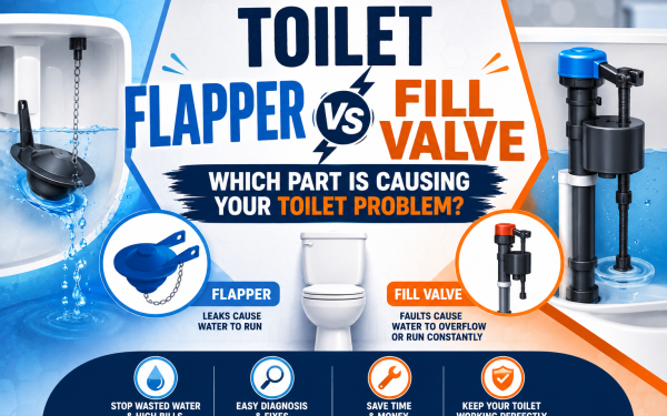 Toilet Flapper vs Fill Valve (2026) — Which Part Is Causing Your Toilet Problem?