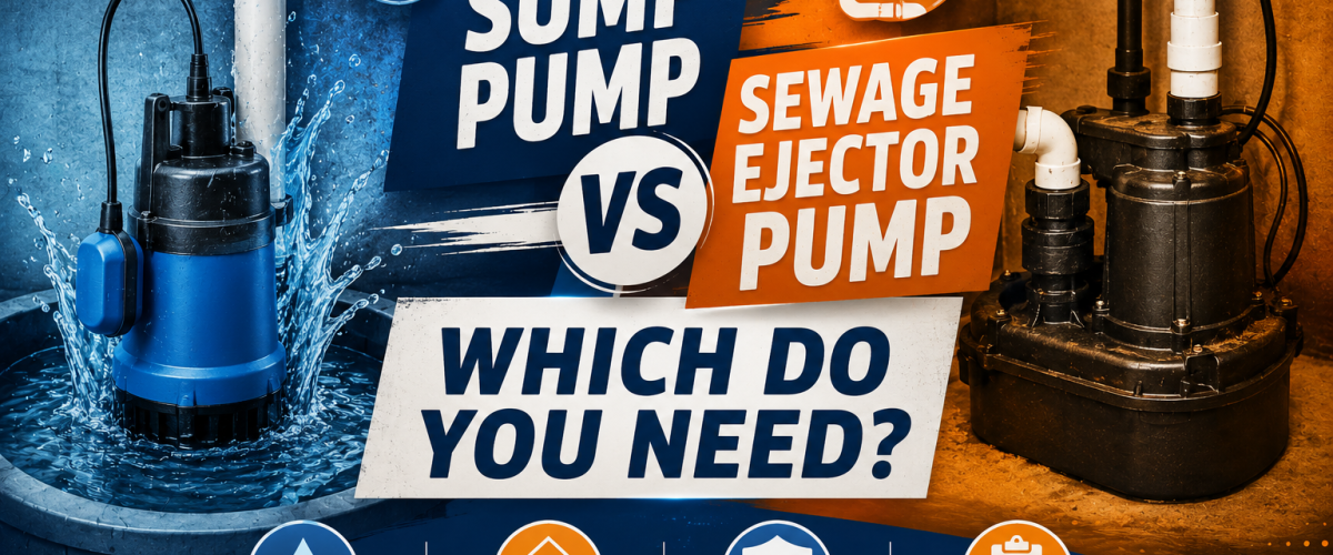 Sump Pump vs Sewage Ejector Pump (2026) — Which Do You Need?