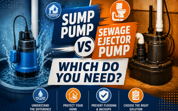 Sump Pump vs Sewage Ejector Pump (2026) — Which Do You Need?