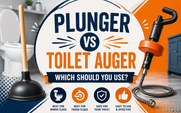 Plunger vs Toilet Auger (2026) — Which Should You Use?