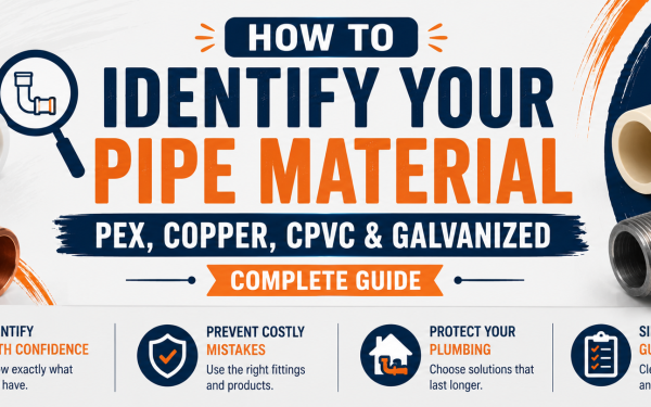 How to Identify Your Pipe Material — PEX, Copper, CPVC & Galvanized (2026) — Complete Guide