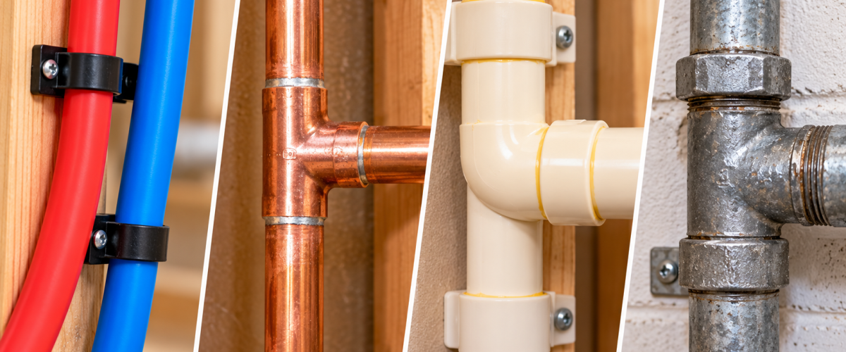 How to Identify Your Pipe Material — PEX, Copper, CPVC & Galvanized (2026) — Complete Guide