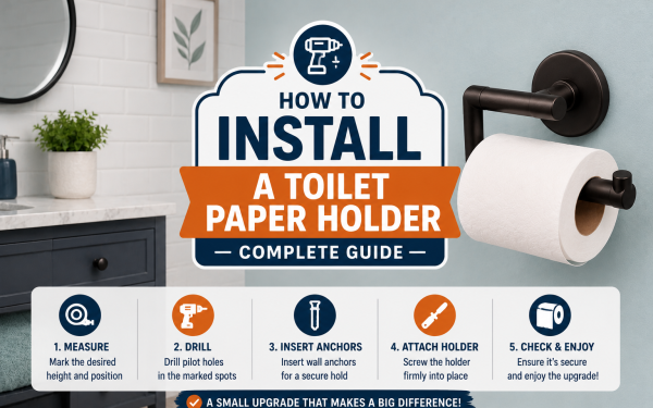How to Install a Toilet Paper Holder (2026) — Complete Guide