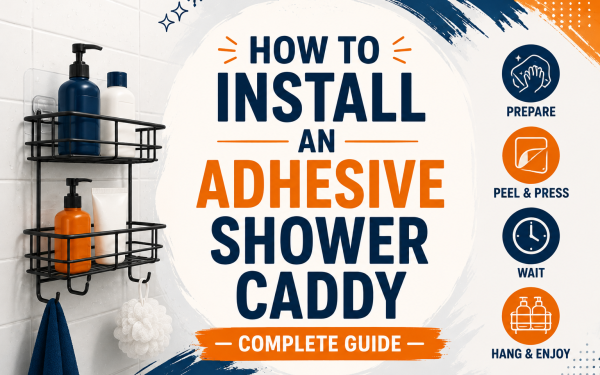 How to Install an Adhesive Shower Caddy (2026) — Complete Guide