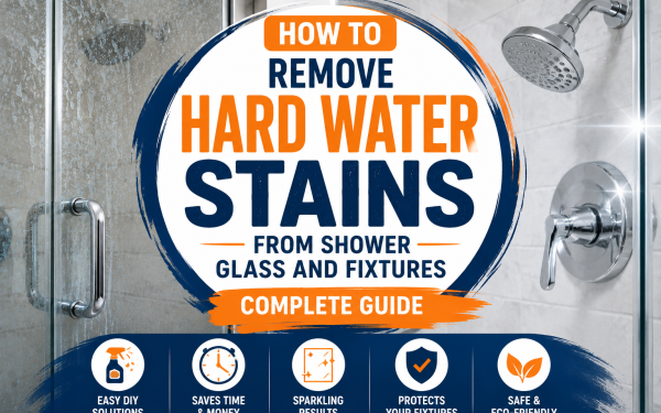 How to Remove Hard Water Stains from Shower Glass and Fixtures (2026) — Complete Guide