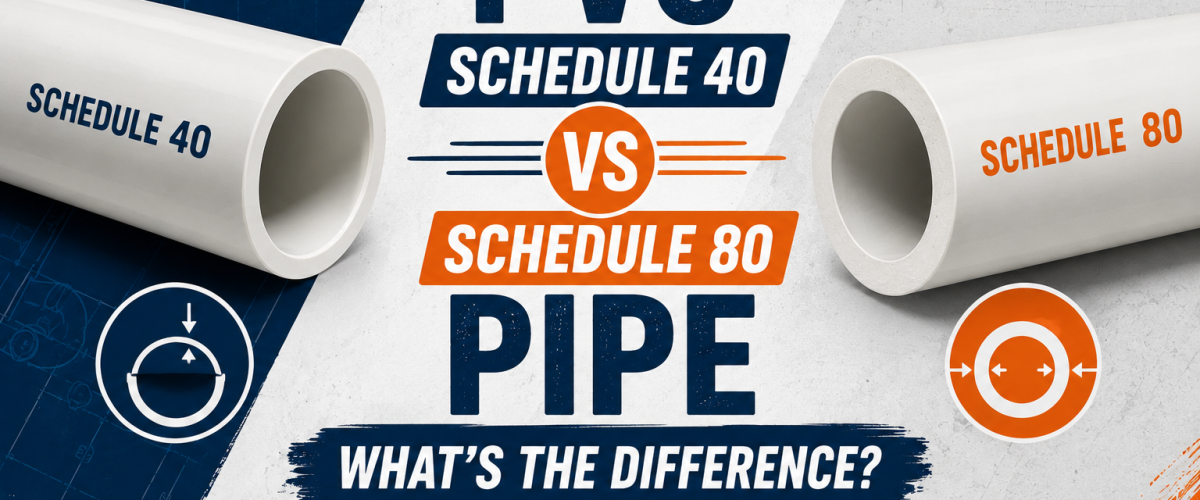 PVC Schedule 40 vs Schedule 80 Pipe (2026) — What’s the Difference?