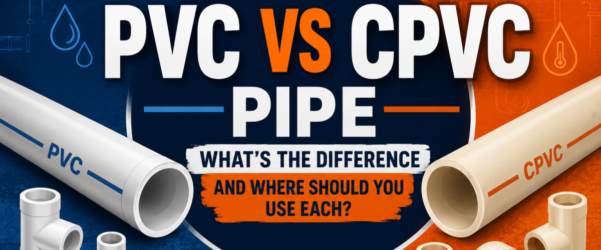 PVC vs CPVC Pipe (2026) — What’s the Difference and Where Should You Use Each?