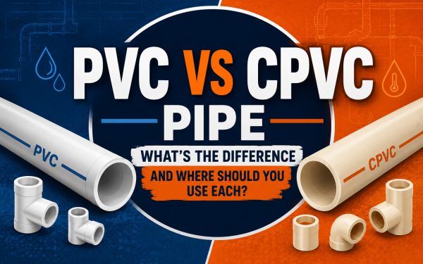 PVC vs CPVC Pipe (2026) — What’s the Difference and Where Should You Use Each?