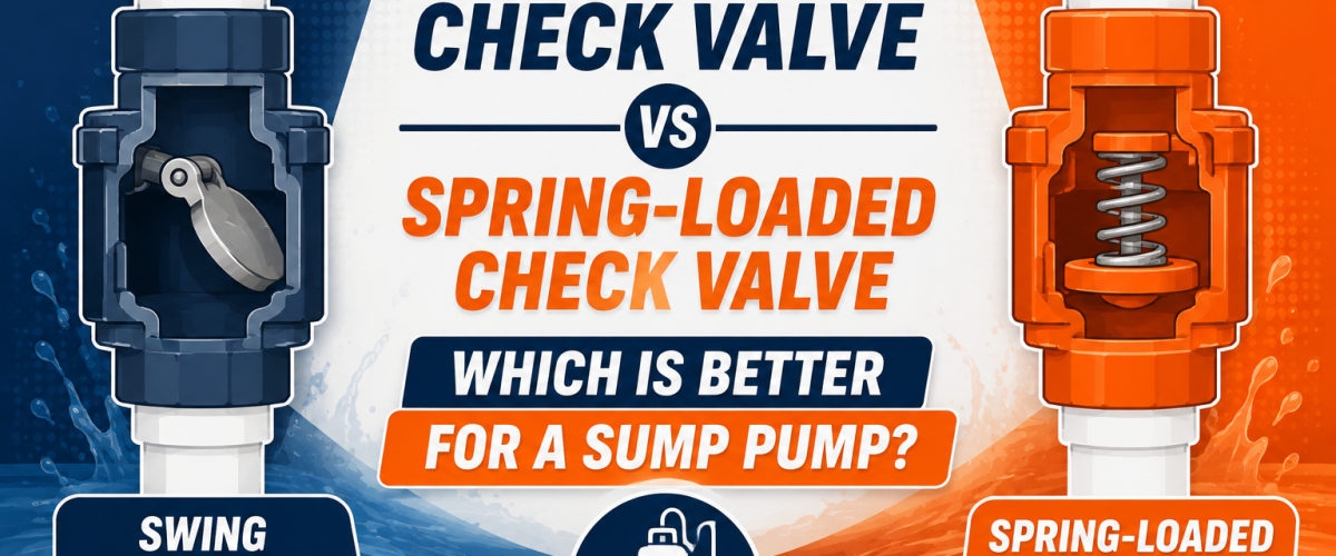 Swing Check Valve vs Spring-Loaded Check Valve (2026) — Which Is Better for a Sump Pump?