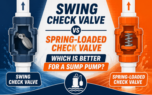 Swing Check Valve vs Spring-Loaded Check Valve (2026) — Which Is Better for a Sump Pump?