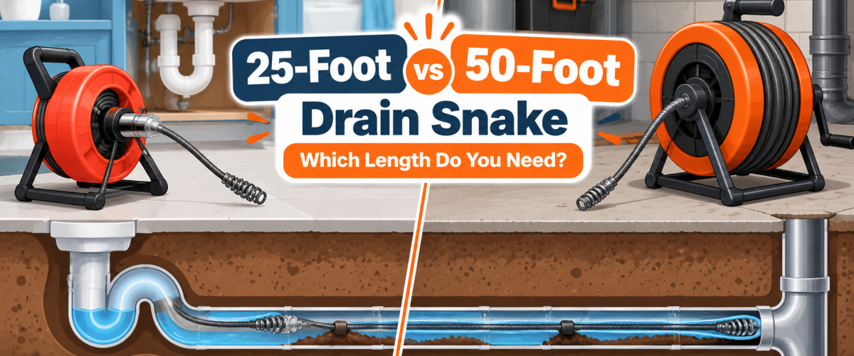 25-Foot vs 50-Foot Drain Snake: Which Length Do You Need? (2026)