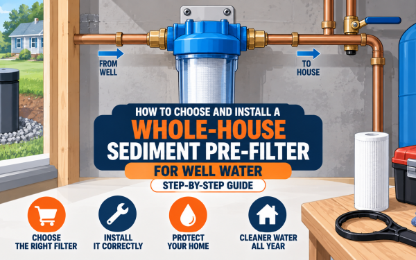 How to Choose and Install a Whole-House Sediment Pre-Filter for Well Water (2026) — Step-by-Step Guide