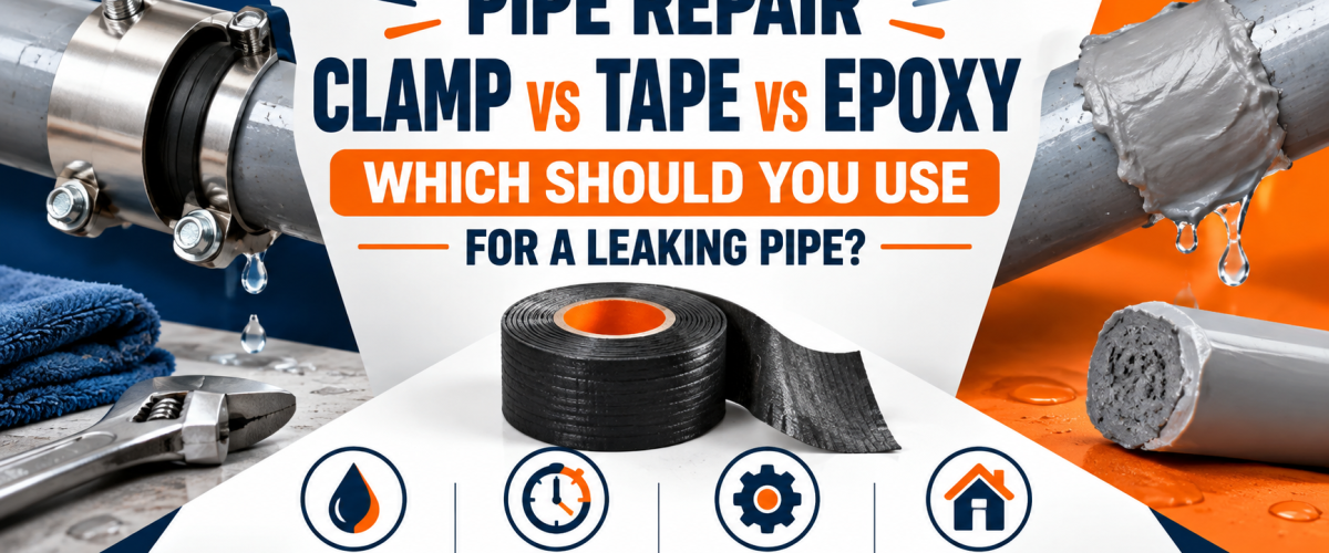 Pipe Repair Clamp vs Tape vs Epoxy (2026) — Which Should You Use for a Leaking Pipe?