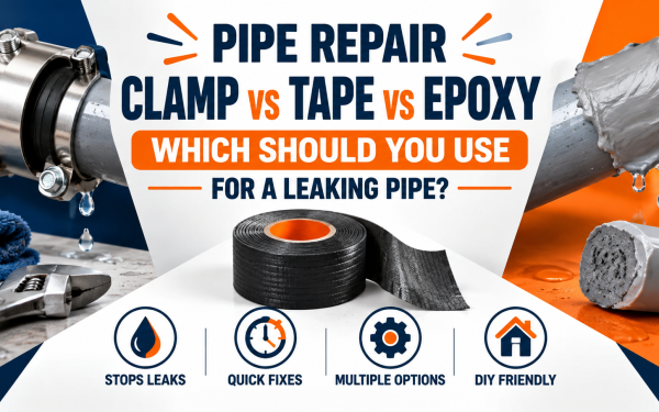 Pipe Repair Clamp vs Tape vs Epoxy (2026) — Which Should You Use for a Leaking Pipe?