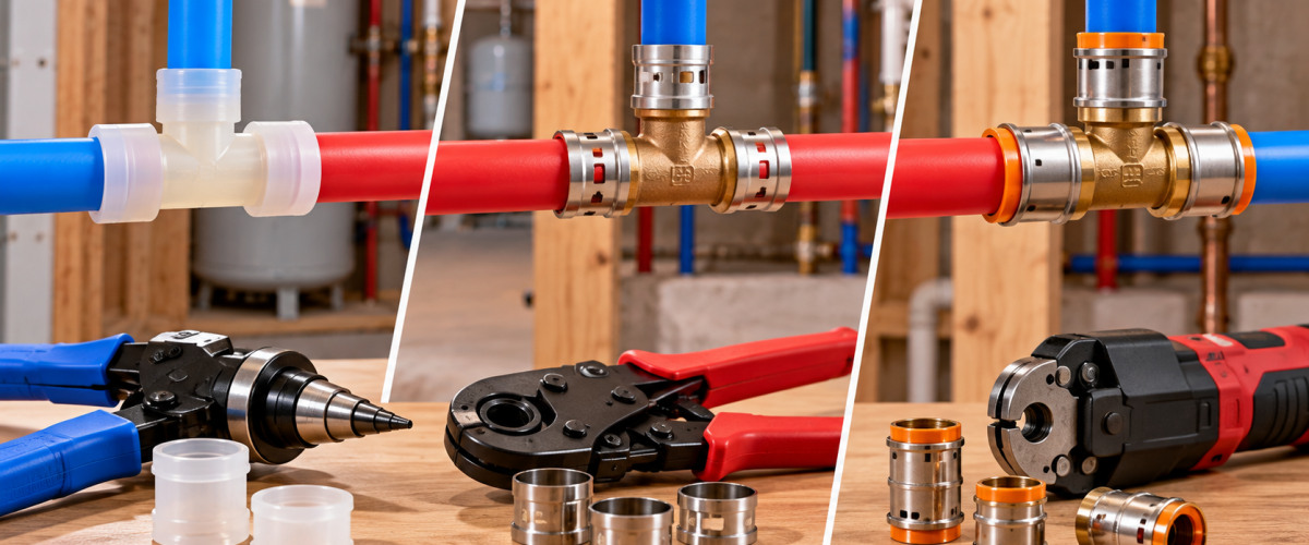 PEX Expansion vs Crimp vs Press Connections (2026): What Each System Requires